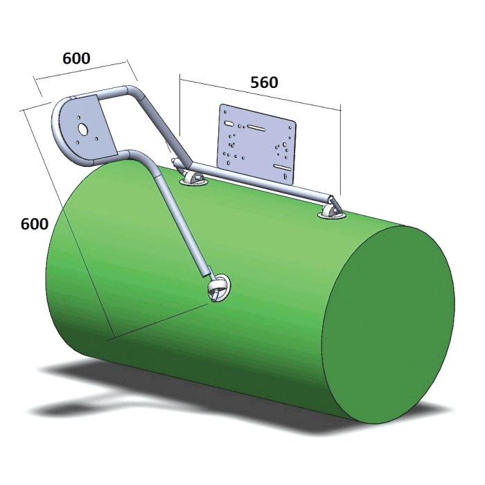 Стойка рулевая с креплением на баллон надувной лодки 25мм в Симферополе