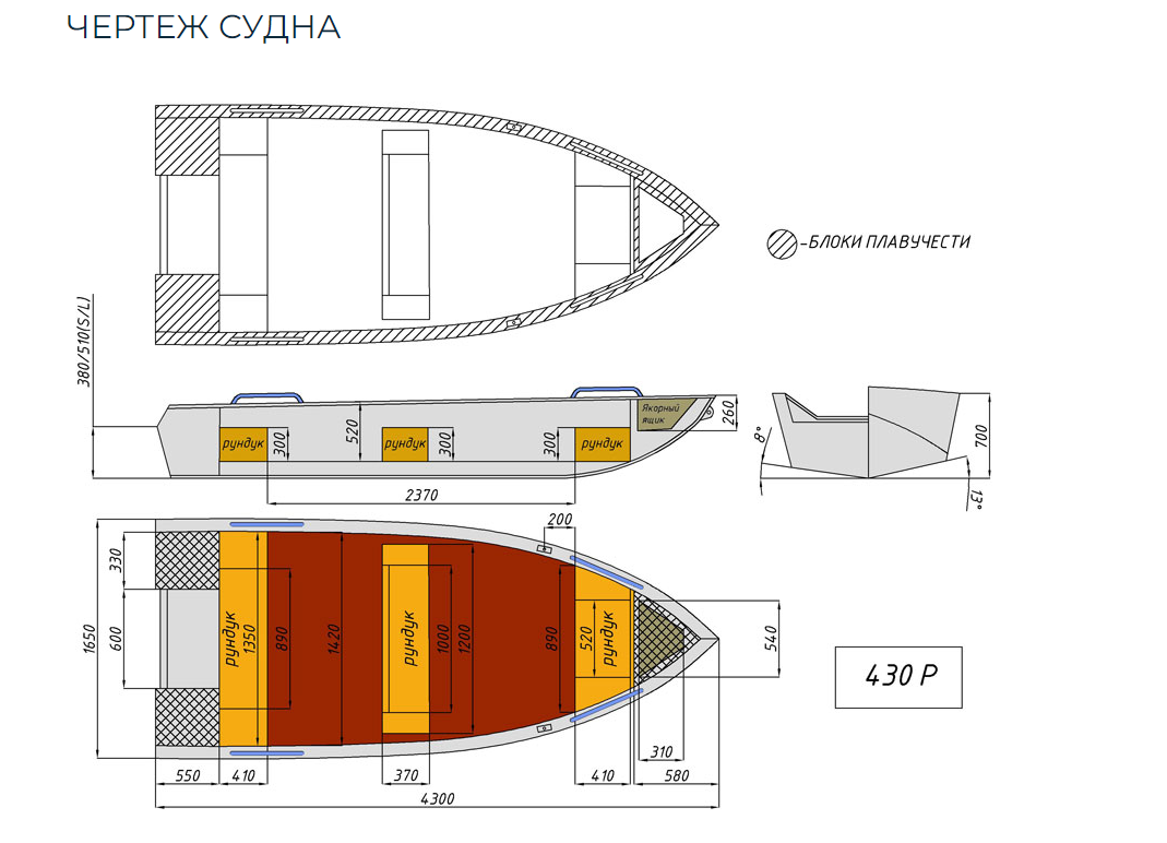 Алюминиевая лодка  Wyatboat-430 Р в Симферополе
