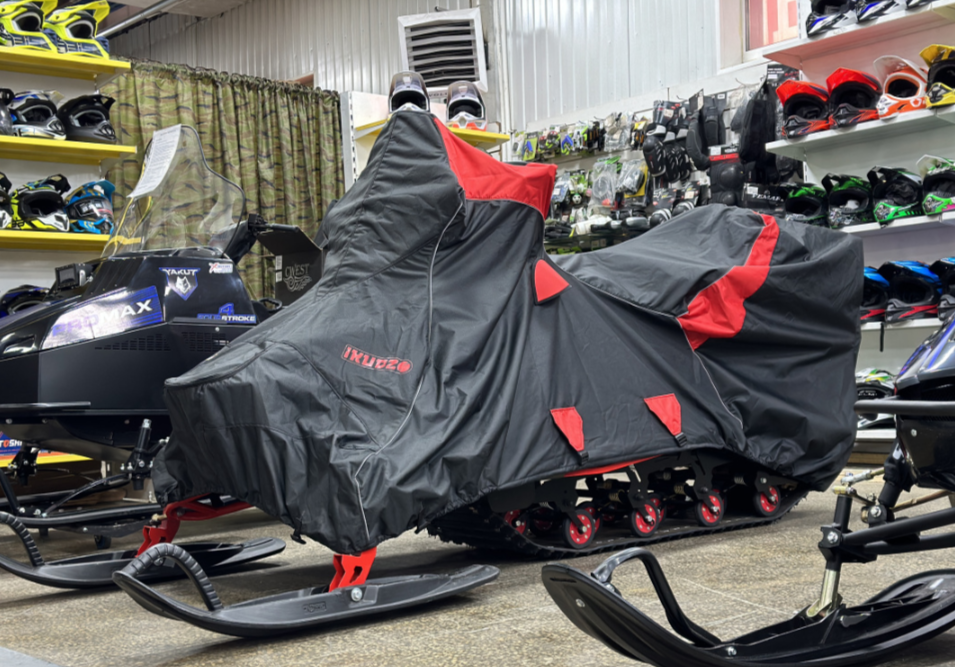 Чехол транспорт. снегохода IKUDZO HUNTER черно-красный Оксфорд ПРЕМИУМ качества с лого IKUDZO в Симферополе