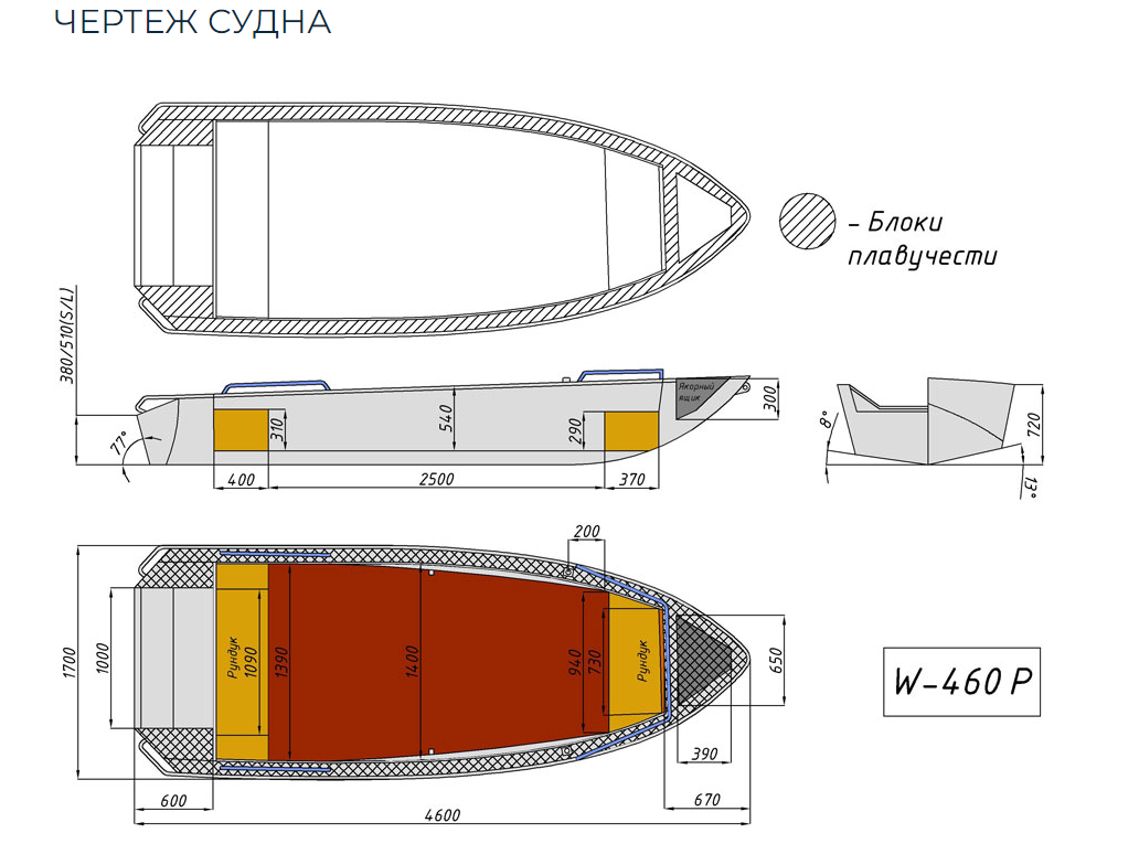 Алюминиевая лодка Wyatboat-460 P в Симферополе