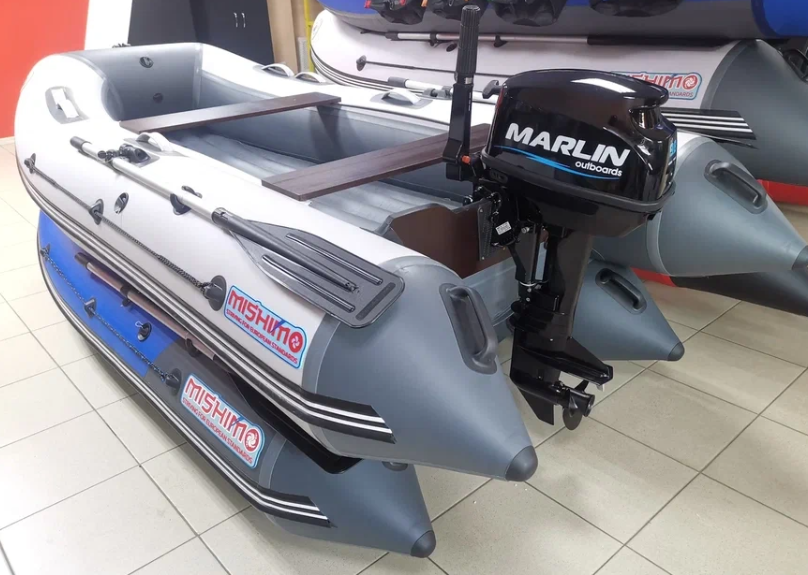 КОМПЛЕКТ ЛОДКА MISHIMO LITE 350 + МОТОР 9,8 Л.С. в Симферополе