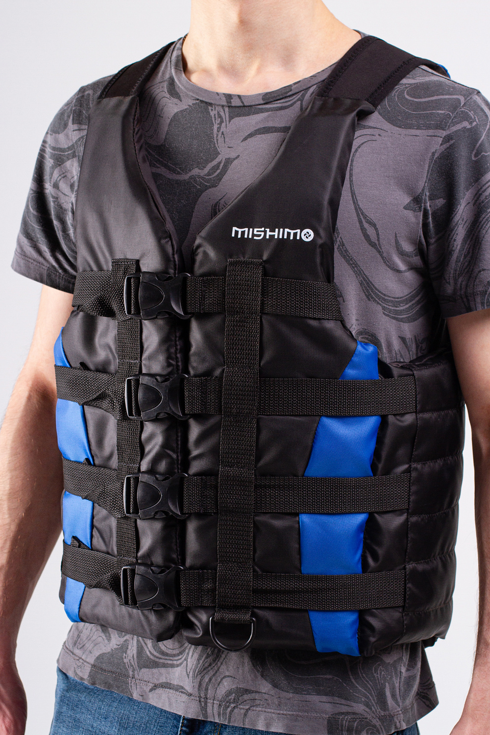 Жилет спасательный MISHIMO PRO Премиум качества Черно-синий в Симферополе