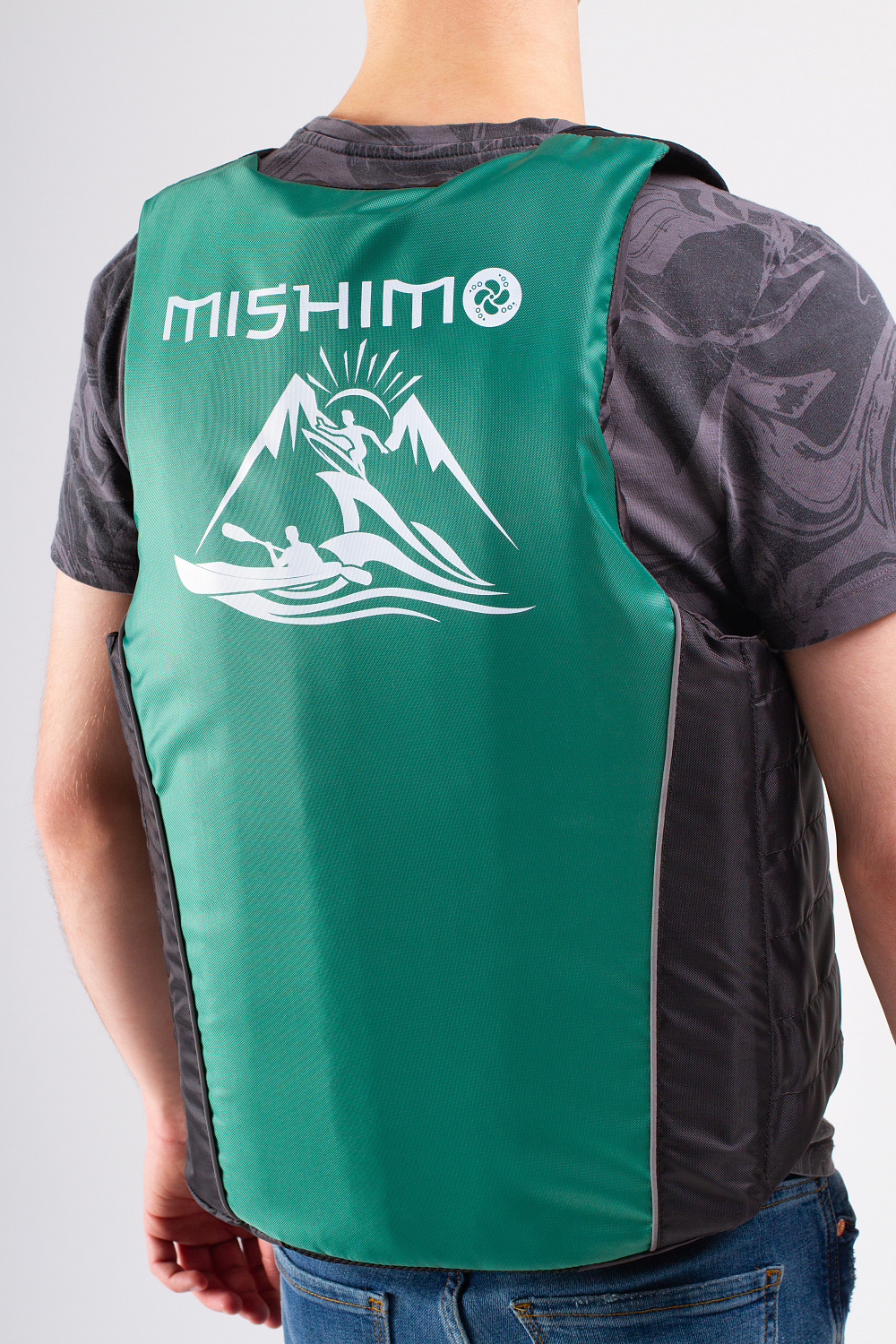 Жилет спасательный MISHIMO PRO Премиум качества Черно-зеленый в Симферополе