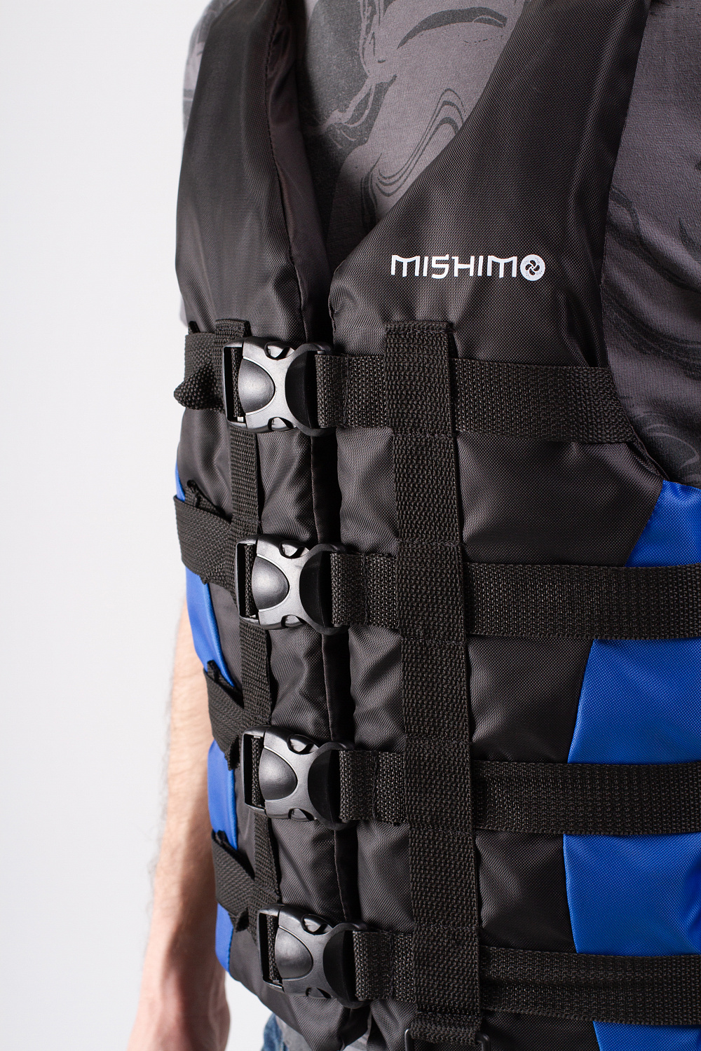 Жилет спасательный MISHIMO PRO Премиум качества Черно-синий в Симферополе