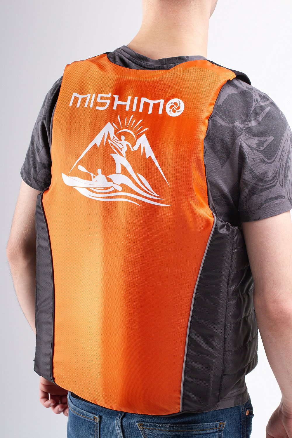 Жилет спасательный MISHIMO PRO Премиум качества Черно-оранжевый в Симферополе