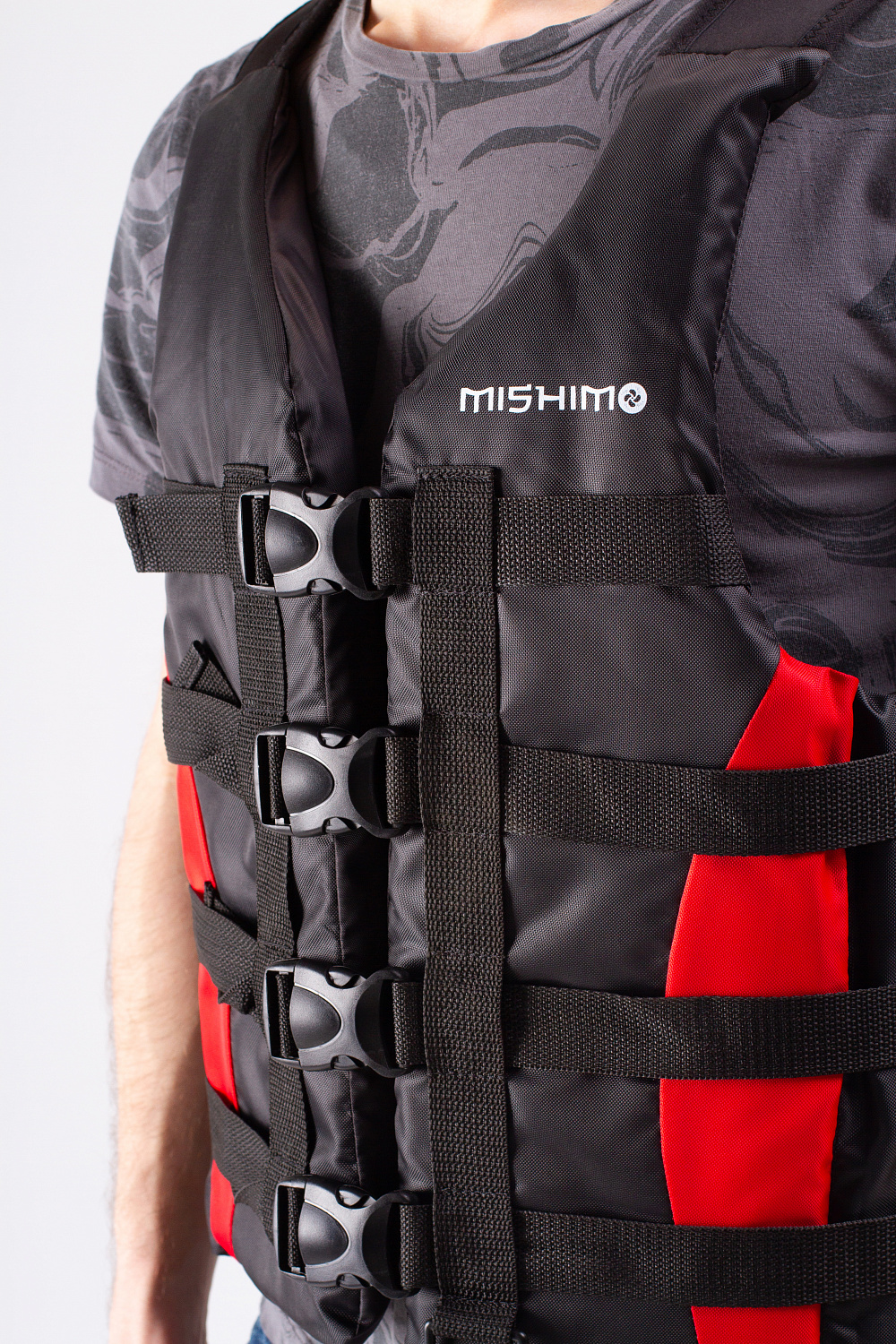 Жилет спасательный MISHIMO PRO Премиум качества Черно-красный в Симферополе